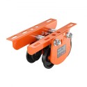 Electric Hoist Manual Trolley, 2200 lbs/1 ton kapacitet til PA200 PA250 PA300 PA400 PA500, Push Beam Trolley med dobbelthjul,