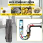 Drain Cleaning Cable 100 Feet x 3/8 Inch Solid Core Cable Sewer Cable Drain Auger Cable Cleaner Snake Clog Pipe Drain Cleaning C