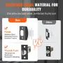 Front Door Handle and Deadbolt Set, Matte Black Square Handle Set with Lever Door Handle, Single Cylinder Entry Door Handle with