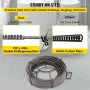 Drain Cleaning Cable 100 Feet x 3/8 Inch Solid Core Cable Sewer Cable Drain Auger Cable Cleaner Snake Clog Pipe Drain Cleaning C