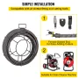 Drain Cleaning Cable 100 Feet x 3/8 Inch Solid Core Cable Sewer Cable Drain Auger Cable Cleaner Snake Clog Pipe Drain Cleaning C