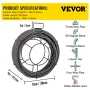 Drain Cleaning Cable 100 Feet x 3/8 Inch Solid Core Cable Sewer Cable Drain Auger Cable Cleaner Snake Clog Pipe Drain Cleaning C