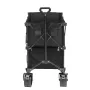Foldable Double Decker Wagon, 400L Collapsible Wagon Cart with All-Terrain Wheels, Heavy Duty Folding Wagon Cart 350-450 lb Weig
