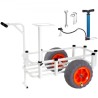 Beach Fishing Cart, 350 lbs Load Capacity, Fish and Marine Cart med to 16 "Big Wheels Pu Balloon Dæk til sand, kraftig