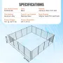 Pool Fence, 1.2 x 14.6 m Removable Pool Fences for Inground Pools Outdoor