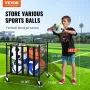 Rolling Sports Ball Storage Cart, Lockable Basketball Cage med