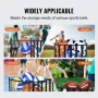 Rolling Sports Ball Storage Cart, Lockable Basketball Cage med