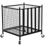 Rolling Sports Ball Storage Cart, Lockable Basketball Cage med