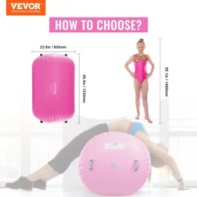 Air Mat Tumble Track Air Spot, Round Inflatable Air Roller, Air Barrel Gymnastic Equipment with Electric Pump, Tumbling Backbend