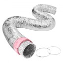 Dryer Vent Hose, 254MM Insulated Flexible Duct 7.62M Long with 2 Duct Clamps, Heavy-Duty Three Layer Protection for HVAC