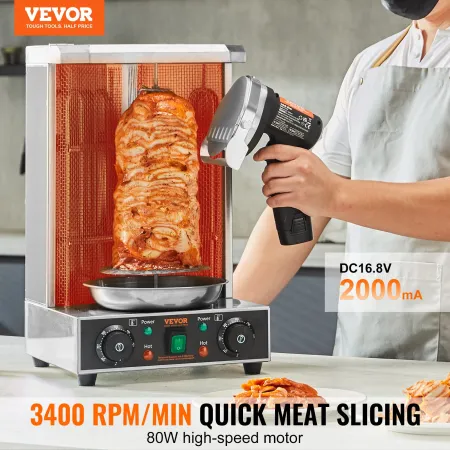 Elektrisk shawarma kniv trådløs tyrkisk doner kebab kødskærer 2