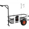 Beach Fishing Cart, 200 lbs Load Capacity, Fish and Marine Cart with Two 11" Big Wheels Rubber Balloon Tires for Sand,