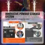 Cold Spark Machine, 500W Output Fireworks Controller, 6.6-13ft Adjustable Height, with Advanced DMX System,LED Screen,Portable H