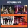 Cold Spark Machine, 500W Output Fireworks Controller, 6.6-13ft Adjustable Height, with Advanced DMX System,LED Screen,Portable H