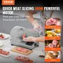 Meat Slicer, 180W Electric Deli Food Slicer with 19.1 cm SUS420 Stainless Steel Blade and Blade Guard, 0 - 1.5 cm Adjustable Thi