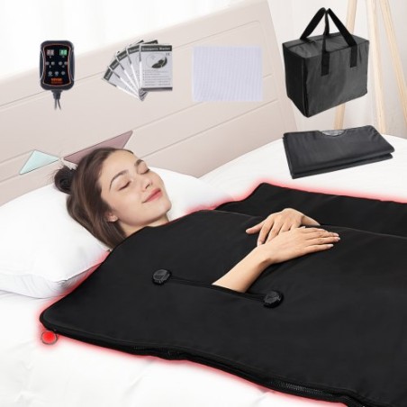 Sauna Blanket Far Infrared Heating with Arm Holes for Detox