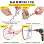 Adjustable Hole Saw Cutter Kit, 1-5/8" to 11-13 /16" (40-300 mm), Recessed Hole Saw with PC Dust Shield, Two Replaceable Pilot