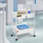 Labvogn, 2 lags rustfrit stål Utility Cart Medical Cart 2