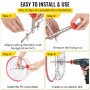 Adjustable Hole Saw Cutter Kit, 1-5/8" to 11-13 /16" (40-300 mm), Recessed Hole Saw with PC Dust Shield, Two Replaceable Pilot