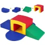 Toddler Climbing Toys Indoor, 5 Piece Climb, Crawl and Tunnel Soft Play Equipment, Foam Climbing Toys, Kids Tunnel Maze with Sta