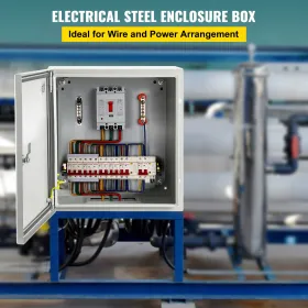 NEMA Steel Enclosure, 8 x 8 x 6\'\' NEMA 4X Steel Electrical Box, IP66 Waterproof & Dustproof, Outdoor / Indoor Electrical