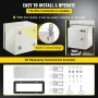 NEMA Steel Enclosure, 20x20x15 cm NEMA 4X Steel Electrical Box, IP66 Waterproof & Dustproof, Outdoor / Indoor Electrical Junctio