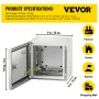 NEMA Steel Enclosure, 20x20x15 cm NEMA 4X Steel Electrical Box, IP66 Waterproof & Dustproof, Outdoor / Indoor Electrical Junctio