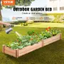 Raised Garden Bed, 7.9 x 2 x 0.8 ft Wooden Planter Box, Outdoor Planting Boxes with Open Base, for Growing Flowers/Vegetables/He