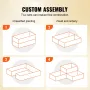 Raised Garden Bed, 7.9 x 2 x 0.8 ft Wooden Planter Box, Outdoor Planting Boxes with Open Base, for Growing Flowers/Vegetables/He