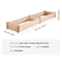 Raised Garden Bed, 7.9 x 2 x 0.8 ft Wooden Planter Box, Outdoor Planting Boxes with Open Base, for Growing Flowers/Vegetables/He
