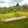 Raised Garden Bed, 7.9 x 2 x 0.8 ft Wooden Planter Box, Outdoor Planting Boxes with Open Base, for Growing Flowers/Vegetables/He