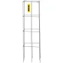 Tomato Cages, 11.8" x 11.8" x 46.1", 10 Packs Square Plant Support Cages, Silver PVC-Coated Steel Tomato Towers for Climbing Veg