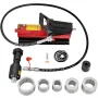 Hydraulic Exhaust Pipe Expander, 4.1 to 10.8 cm Size, 10 T Pedal Pump Included with 4 Dies, 2 Storage Cases for Copper Aluminum 