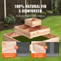 Raised Garden Bed, 3.7 x 3.7 x 1.7 ft Wooden Planter Box, Outdoor Planting Boxes with Open Base, for Growing Flowers/Vegetables/