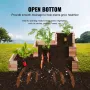 Raised Garden Bed, 3.7 x 3.7 x 1.7 ft Wooden Planter Box, Outdoor Planting Boxes with Open Base, for Growing Flowers/Vegetables/