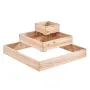 Raised Garden Bed, 3.7 x 3.7 x 1.7 ft Wooden Planter Box, Outdoor Planting Boxes with Open Base, for Growing Flowers/Vegetables/