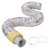Dryer Vent Hose, 152.4MM Insulated Flexible Duct 7.62M Long with 2 Duct Clamps, Heavy-Duty Three Layer Protection for HVAC