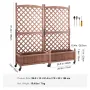 2 stk. hævet havebed med espalier, 60"x13"x61,4" udendørs
