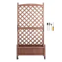 2 stk. hævet havebed med espalier, 60"x13"x61,4" udendørs