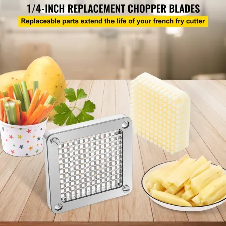 French Fry Cutter Chopper Udskiftning Blade & Push Block