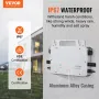 Solar Grid Tie Micro Inverter, 600W, Solar Micro Inverter, IP67 Waterproof Aluminum Alloy Solar Power Grid Tie Inverter DC18-50V