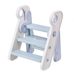 Foldable Toddler Step Stool Adjustable 3 Step to 2-Step Kitchen Stool Blue