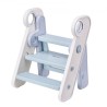 Foldable Toddler Step Stool Adjustable 3 Step to 2-Step Kitchen Stool Blue