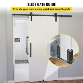 Gate Roller Guide 3 "Black Nylon Zink Painted Sliding with