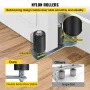 Gate Roller Guide 3 "Black Nylon Zink Painted Sliding with