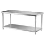 Prep -tabel i rustfrit stål, 72 x 30 x 34 tommer, 550 kg