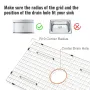 Sink Protector Grid, 28.5 "X15.6" Rustfrit stål synke rist