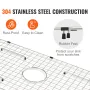 Sink Protector Grid, 28.5"x15.6" Stainless Steel Sink Grates, Centered Drain Sink Grates with R20 Corner Radius, Large Sink Bott
