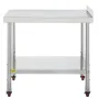Prep -bord i rustfrit stål, 24 x 15 x 35 tommer, 440 lb