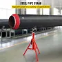 V Head Pipe Stand 0.3-30.5 cm Capacity, Adjustable Height 71.1-132.1 cm, Pipe Jack Stands 1133.9 kg Load Capacity, Portable Fold